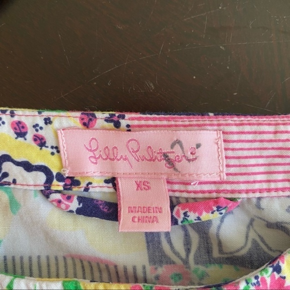 Lilly Pulitzer Cap Sleeve Patchwork Pullover Shif… - image 4